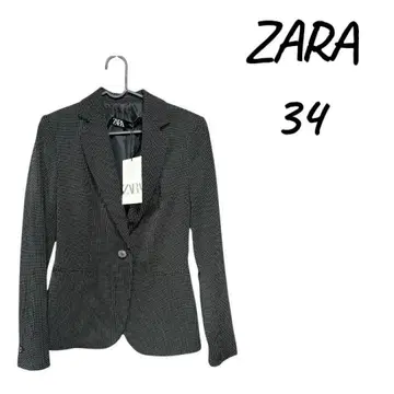 [ 새상품 ] ZARA 도트 무늬 테일러드 자켓 34 정가 5,990엔