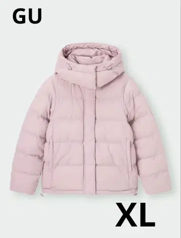 GU 2WAY 히트 패디드 블루종 핑크 XL 점퍼