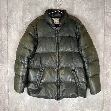 [격렬한 시부] Avirex 아비렉스 귀 페이드 가죽 다운 자켓