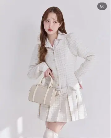 NICE CLAUP 플리츠 자켓 원피스