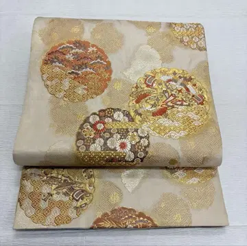 순수 실크 후쿠로 오비 길상 문양 전례복, 호몬기, 쓰케아게 등에