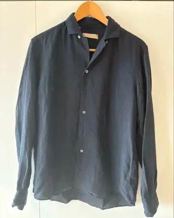 ESTNATION 네이비 긴팔 셔츠 M 사이즈 린넨 100%