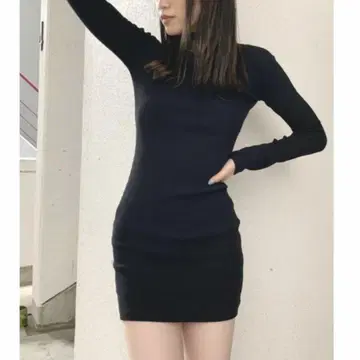 [ 새상품 ] GYDA 골지 터틀 타이트 원피스