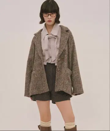 loin nuit shaggy coat 샤기 코트 브라운