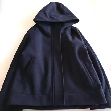GU 코지 멜톤 숏 후디 코트 네이비 M