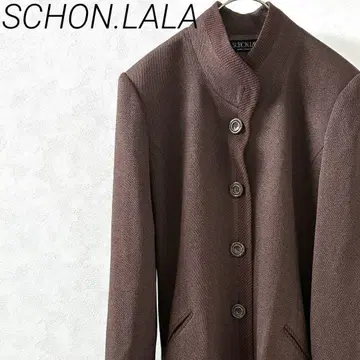 SCHON.LALA 노카라 자켓 롱 포켓 부착 사이드 슬릿