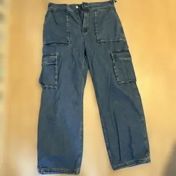 michixsly 데님 블루 카고 팬츠 165/66A