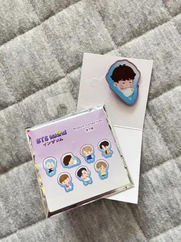 시마무라 콜라보 BTS 인더섬 브로치