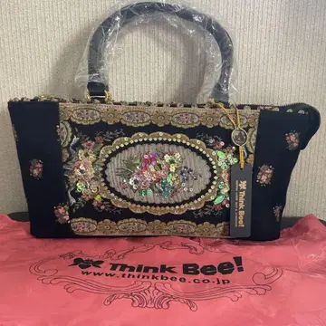 Think Bee! 자수 비즈 장식 핸드백