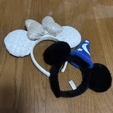 미니 마우스 미키 마우스 귀 머리띠 세트
