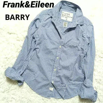 프랭크앤일리 발리 체크 긴팔 셔츠 스키퍼 면 코튼 스카이블루