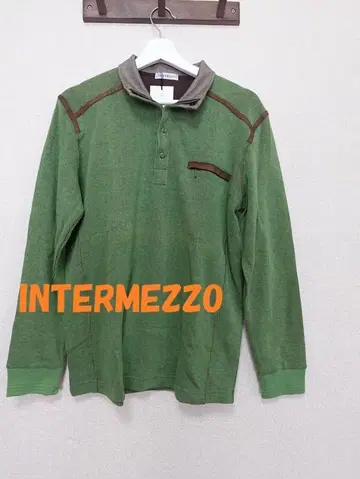 새상품 택 L INTERMEZZO 레나운 긴팔 피케 셔츠 인터메조