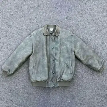 Nikko Grocery 빅 실루엣 가죽 코튼 자켓