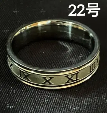 실버 로마 숫자 반지 22호 티타늄 미사용품