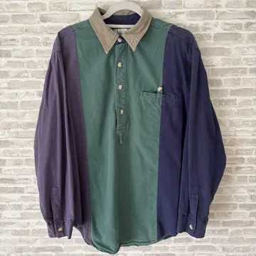 L.L.Bean 엘엘빈 80s 풀오버 하프 버튼 긴팔 셔츠