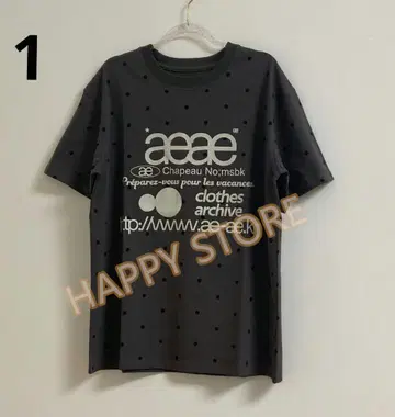 새상품 AEAE 그레이 도트 무늬 반팔 T셔츠