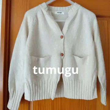 tumugu: 램스울 래글런 니트 가디건 슬릿