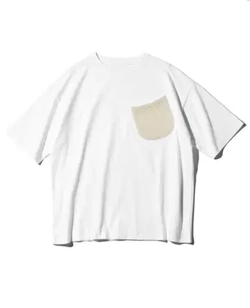 WISS.KEY 패치 포켓 빅 T셔츠 화이트
