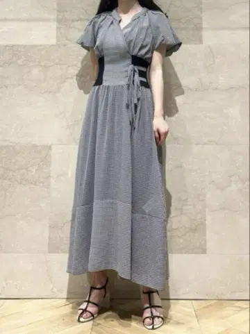 snidel 허리 시어 리브 원피스 1