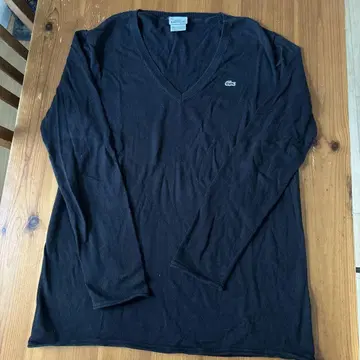 라코스테 남성용 LACOSTE 블랙 V넥 니트