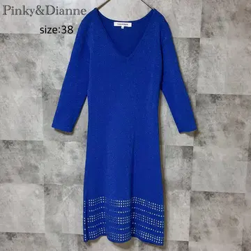 [ Pinky&Dianne ] V넥 원피스 파랑 38 일본제