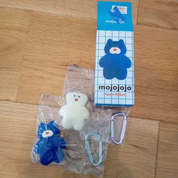 mojojojo 마스코트 키링 파랑 & 화이트 세트