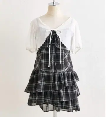 OLIVE des OLIVE 볼레로 세트 리본 미니 원피스 블랙