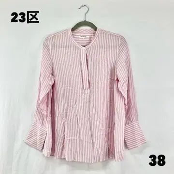 W0583T 23구 하프 버튼 블라우스