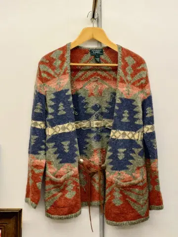 90s 랄프 로렌 네이티브 가디건 코튼 린넨