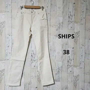 [ SHIPS 아이보리 코듀로이 캐주얼 팬츠 38 ]