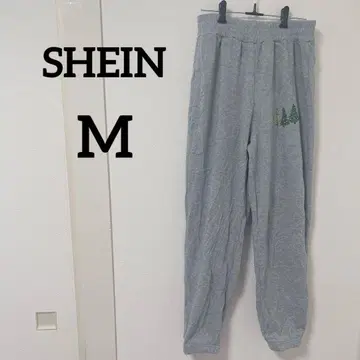 SHEIN [ M ] 그레이 스웨트 팬츠 홈웨어 크리스마스 트리 캐주얼