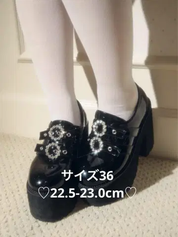 버블스 더블 버클 통굽 신발 36