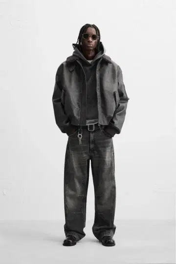 ZARA 심 디테일 배기 데님 팬츠 사이즈 30 배기 데님