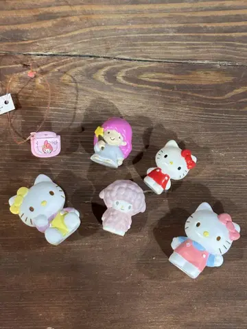 산리오 미니 피규어 소프트 비닐 헬로키티 마이멜로디 키키와 라라