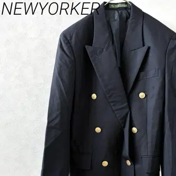 NEWYORKER 테일러드 자켓 더블 골드 버튼 포켓 부착 일본제