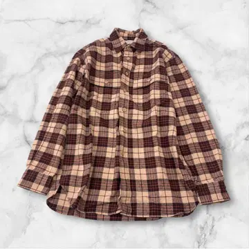 M811 L.L. Bean 플란넬 긴팔 셔츠 브라운 체크