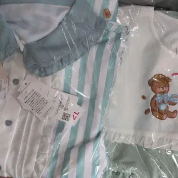 2L 아베일 5월 아이 스트라이프 원피스 JSK 세트 민트 그린