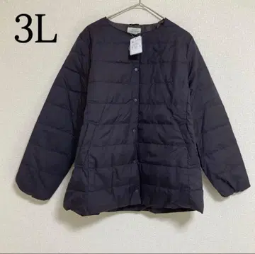 긴팔 다운 자켓 노카라 프렌치 덕 빅 사이즈 3L 와인색