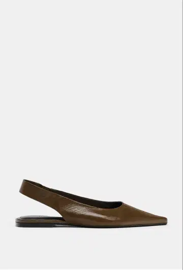 ZARA 스틸레토 가죽 발레리나 신발 39