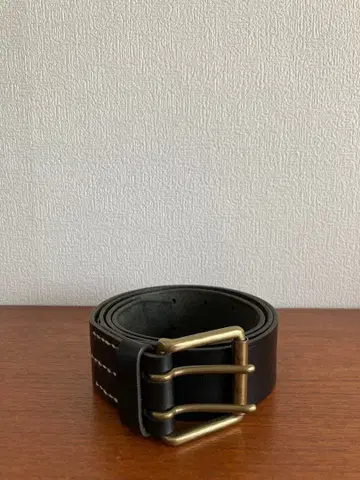 ichi antiquite's 가죽 벨트 블랙