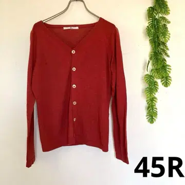 새상품급 45R 코튼 가디건 빨간색 M