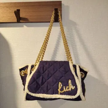 미사용 새상품급 Rich 숄더백 보라색 퀼팅