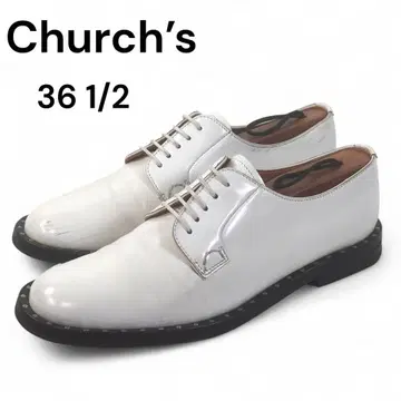 처치스 36 1/2 23.5 가죽 드레스 신발 레이스업 스터드