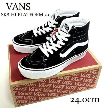 새상품 VANS 스케이트 하이 플랫폼 2.0 통굽 블랙 24cm