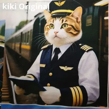 핸드메이드 오더용 패널 일하는 고양이 kiki Original