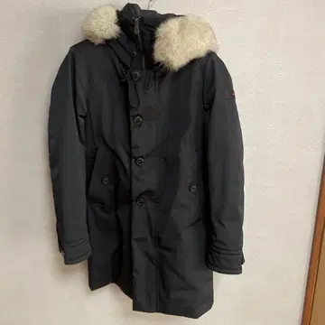 퓌테리 퍼 달린 블랙 롱 후드티
