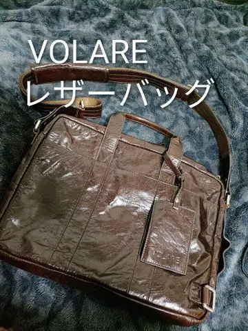 천연 가죽 레더 Volare 2way 비즈니스 백 브라운