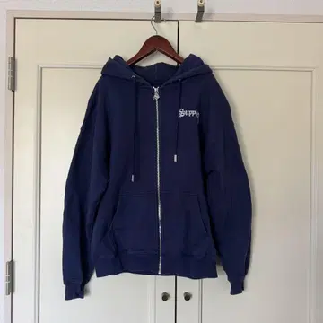 Supplier 네이비 집업 후드티