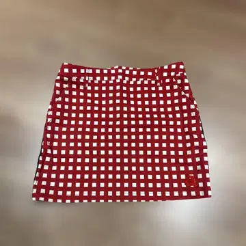 아르치비오 골프 스커트 빨간색과 화이트 체크 무늬