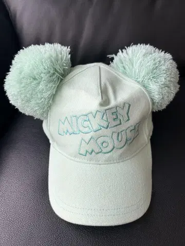 미키마우스 폼폼 캡 민트 그린